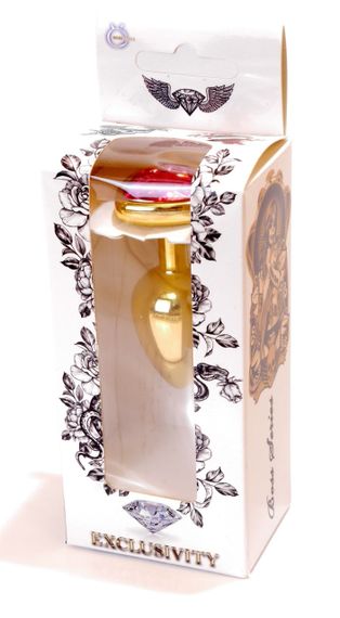 Анальная пробка Boss Series - Jewellery Gold Heart PLUG Pink S, BS6400035 sexstyle | Зображення 6