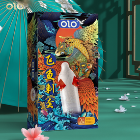 Презервативи з вусиками стимулюючі OLO Flying Fish латексні з силіконовою змазкою для додаткової стимуляції.