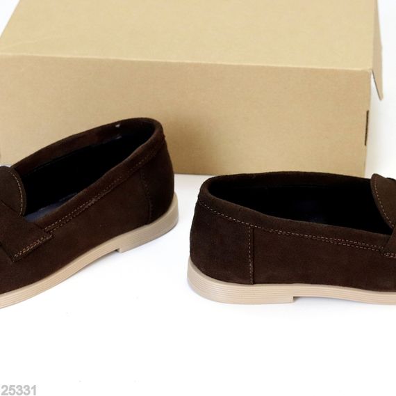 Класичні замшеві лофери гіркий колір Шоколад виробництво Україна | Зображення 5