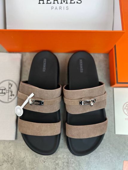 Сланці Hermes Jackson etoupe чоловічі коричневі  ob413 | Зображення 1