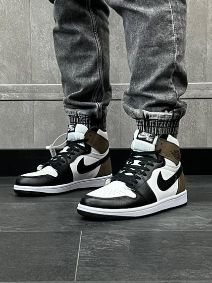 Чоловічі кросівки N-ike Air Jordan  High Black White Khaki 43 - 27,5 см | Зображення 7