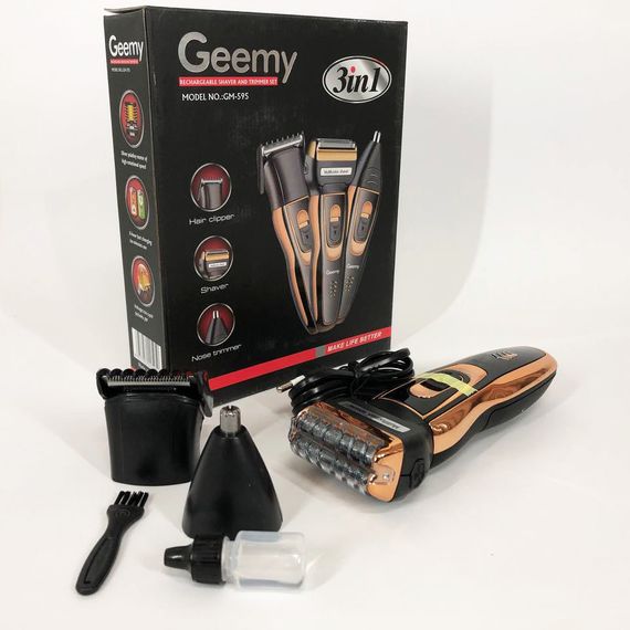 Професійна електробритва бритва для бороди GEMEI / Geemy GM-595, Бритва сітчаста професійна TZ-42 | Зображення 1
