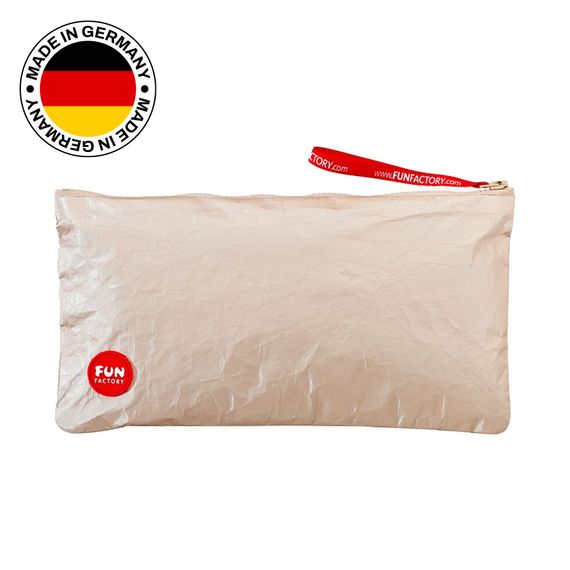 Сумка для секс-игрушек Fun Factory TOYBAG M, золотистая, на молнии, 25x12 см | Зображення 2