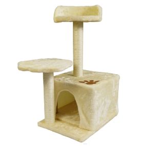 Когтеточка для кошек с домиком и лежанкой (бежевая) (CZ2759750001)