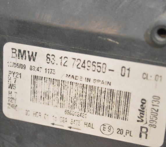 Фара права BMW E81 E82 E87 E88 2007-2011 рестайлінг Фара передня права БМВ е81 е82 е87 е88 7249650 63127249650 | Зображення 5