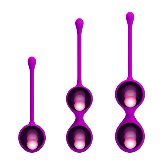 Вагінальні кульки - Pretty Love Kegel Balls Set Pink, 3 шт. | Зображення 6