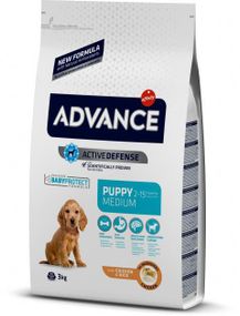 Сухой корм для собак Advance Dog Medium Puppy 3 кг. для щенков средних пород с курицей и рисом
