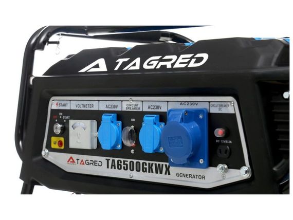 Бензиновий генератор Tagred 6,0/6,5 кВт, однофазний, ручний/електрозапуск (TA6500GKWX) | Зображення 7
