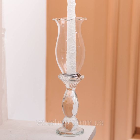Подсвечник стеклянный 7×27.5 см подсвечник декоративный бокал на ножке HP-4-4S | Зображення 3