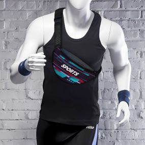 Сумка-бананка Sport мужская/женская спортивная 32×16 см с расширителем поясная сумка или сумка через плечо (3747)