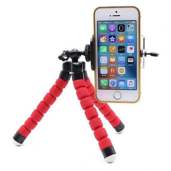 Міні-штатив тринога для телефону та камери 25 см Червоний