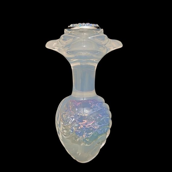 Анальна пробка ребриста UNIVIBE з каменем, силіконова, різнокольорова, 9.3 х 4.9 см sexstyle | Зображення 1