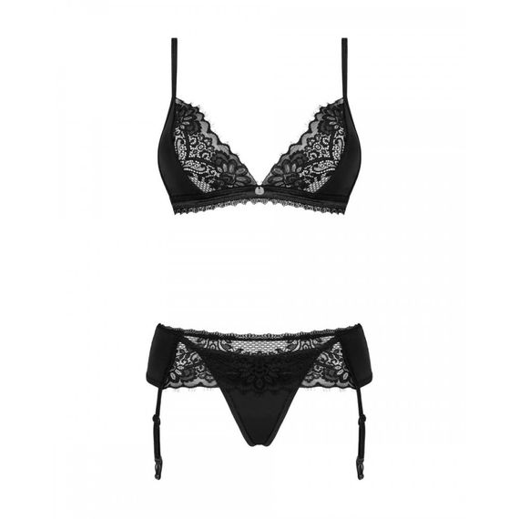 Мереживний комплект Obsessive Maderris 3-pcs set XS/S | Зображення 2