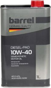 Олива моторна Barrel 10W40 Diesel-PAO, 1л, 121023110