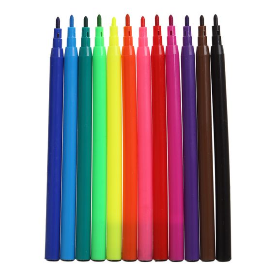 Фломастери кольорові 12 кольорів "Коти та собаки", KIDS LINE ZB.2815 ZiBi (4823078987686) | Зображення 1