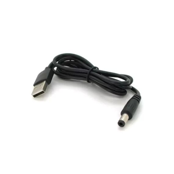 Кабель USB-DC 2.0 (V) 5.5/2.1mm DC 1м, Чорний ОЕМ, Q1000