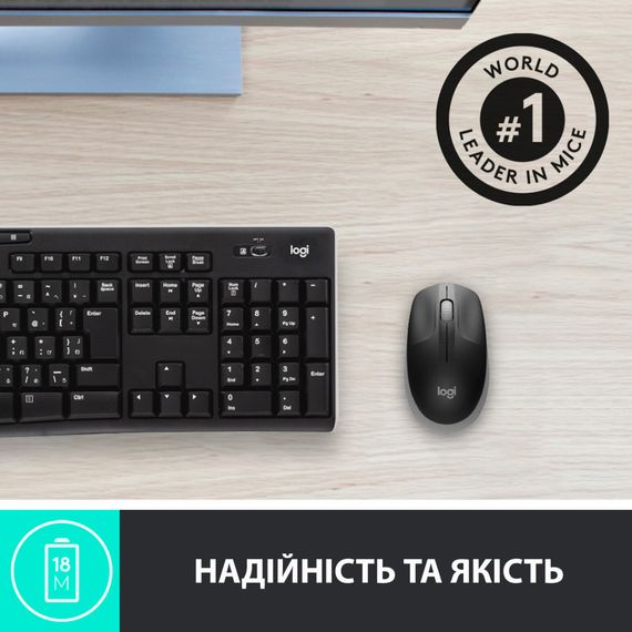 Мишка Logitech M190 Mid Grey (910-005906) | Зображення 3