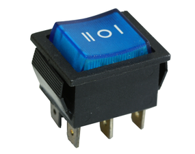 Перемикач KCD2-203N BL/B 220V 1 кнопка синя перекидний з підсвічуванням Ny95500794