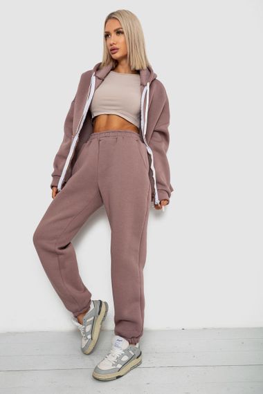Спортивный костюм женский на флисе, цвет мокко, 238R5715-5 | Зображення 2