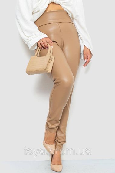 Лосини на флісі батал колір темно-бежевий розмір 4XL FA_007840 | Зображення 1