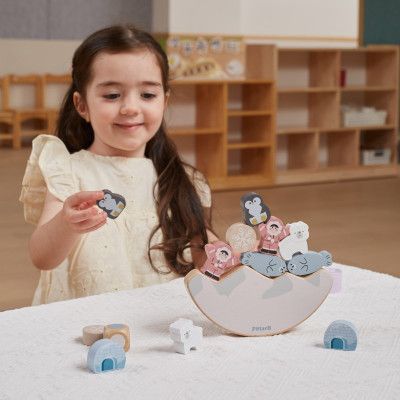 Развивающая игрушка Viga Toys Деревянная игра-балансир PolarB Арктика (44234) | Зображення 1