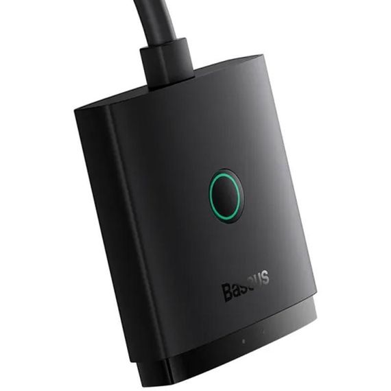 Переходник HUB Baseus AirJoy Series 2in1 HDMI to HDMI/HDMI (B01331105) Cluster Black | Зображення 4