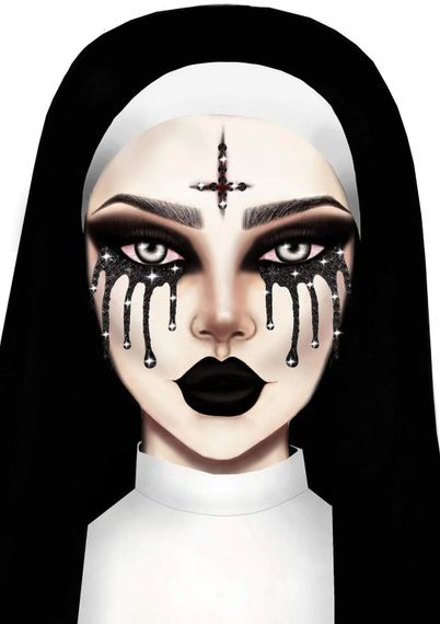 Маска зі страз Possessed face jewels sticker Leg Avenue | Зображення 1
