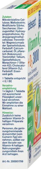 Вітаміни tetesept Vitamin K2 + D3 3000 для кісток і імунітету | Зображення 2