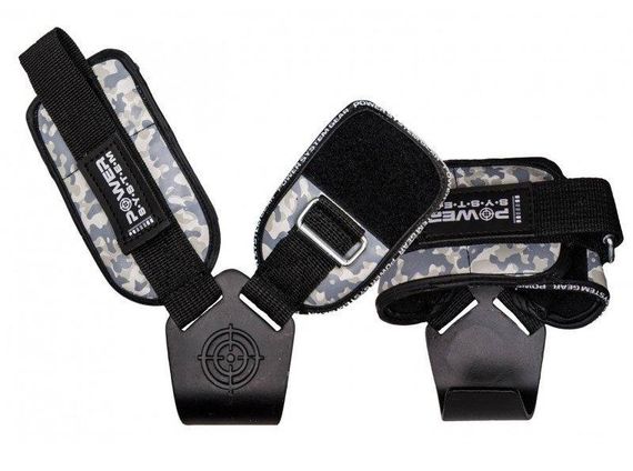 Гаки для тяги на зап'ястя Power System PS-3370 Hooks Camo Black/Grey L | Зображення 1