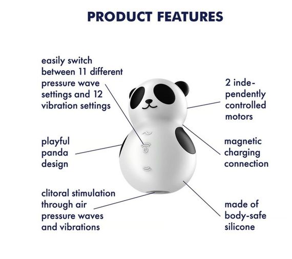Вакуумний стимулятор - Satisfyer Pocket Panda Sex Aura | Зображення 7