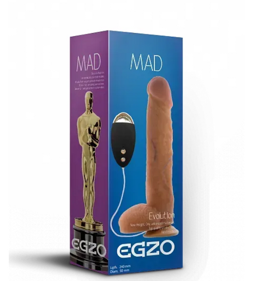 Вібратор на присоску EGZO Ciberskin DVR005 (24 см х 5 см) Sex Aura | Зображення 3