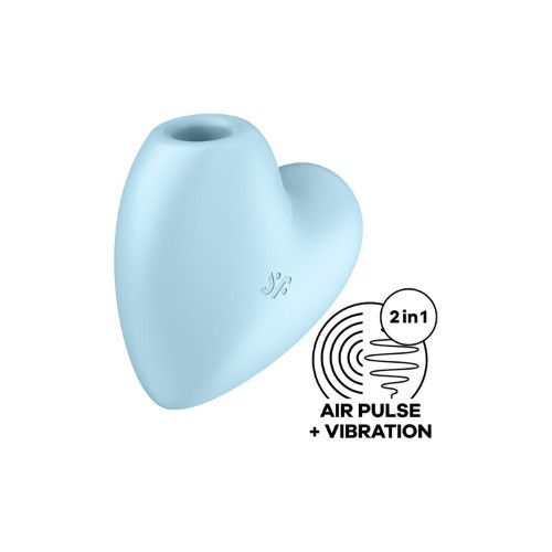 Вакуумний стимулятор клітора Cutie Heart колір: блакитний Satisfyer (Німеччина) Sex Aura | Зображення 1