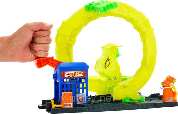 Трек Хот Вилс Сити Опасные существа Спиральная атака Змеи Оригинал Hot Wheels City Snake Spiral Attack | Зображення 2
