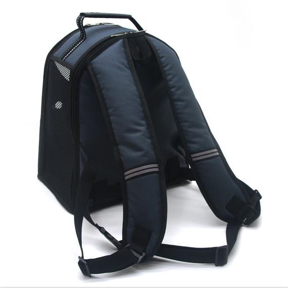 Рюкзак для переноски котов и собак Zoo-hunt Лоренс серый №1 21х32х35 см | Зображення 6