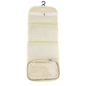 Дорожній органайзер для косметики Makeup Travel Бежевий