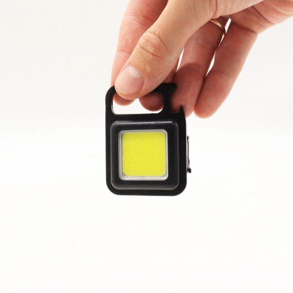 Ліхтарик-брелок від USB, з магнітом та відкривачкою / Акумуляторний міні-ліхтар / Ліхтар-брелок на ключі | Зображення 6