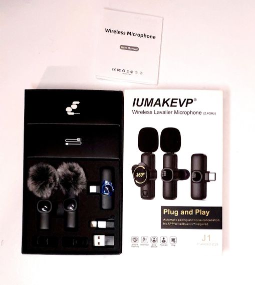 IUMAKEVP петличний мікрофон Type-C для iPhone та Android, 2 шт