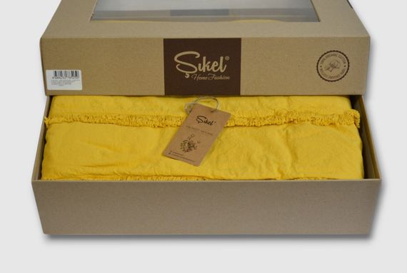 Постільна білизна Sikel Stonewashed Soho Firfirli 200 х 220 см Sari | Зображення 4