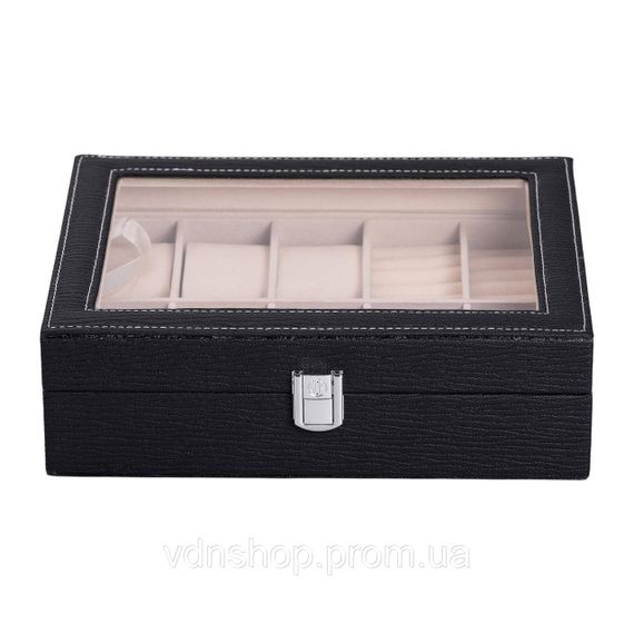 Скринька для прикрас з еко шкіри із дзеркалом органайзер для ювелірних виробів HP-5-6B | Зображення 5
