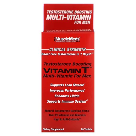Мультивитамины для мужчин MuscleMeds Vitamin T Testosterone Boosting Multi-Vitamin For Men 90 таблеток