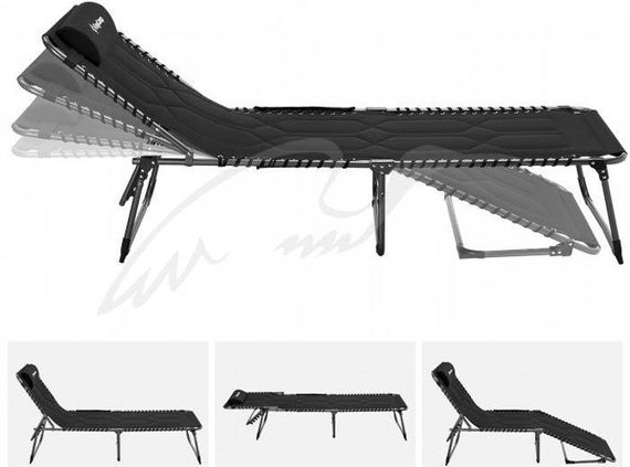 Розкладачка KingCamp Comfort Padded 3-Folding Camping Cot. Black | Зображення 1