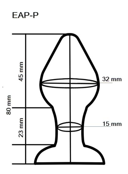 Светящийся анальный плаг из стекла EGZO EAP-P ( длина 8 см, диаметр 3.2 см ) sexstyle | Зображення 2