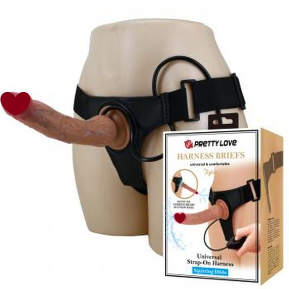 Реалистичный страпон с эякуляцией Pretty Love Kython (телесный) Sex Aura