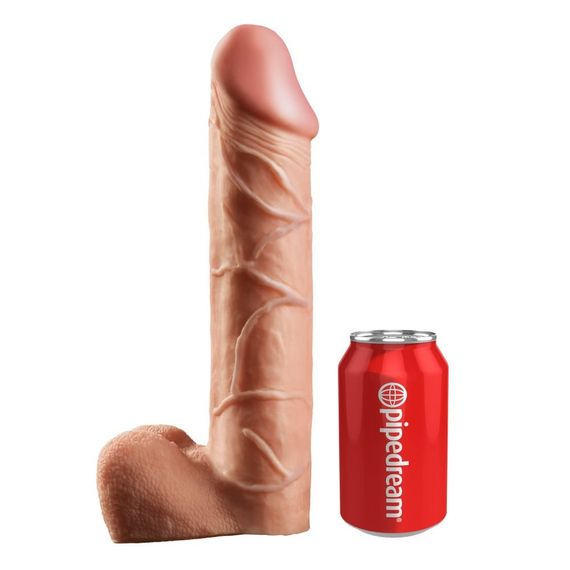 Фаллопротез великий реалістичний Pipedream King Cock страпон порожнистий, 30 см х 5.8 см Sex Aura | Зображення 5