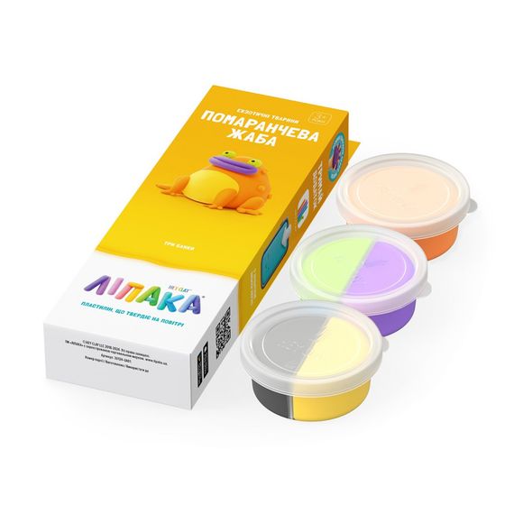 Набор самозатвердевающего пластилина Экзотические животные Лягушка ЛИПАКА 30124-UA01 | Зображення 1