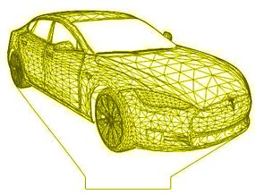 Акриловый светильник-ночник Тесла желтый tty-n001489