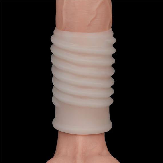 Насадка на член - Vibrating Spiral Knights Ring White Sex Aura | Зображення 2