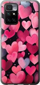 Чохол на Xiaomi Redmi 10 Сердечка 4 з пластику FCh_019975