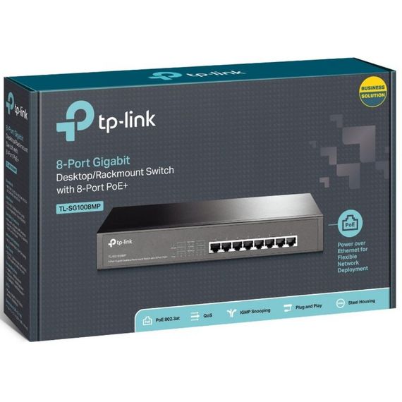 Комутатор мережевий TP-Link TL-SG1008MP | Зображення 3