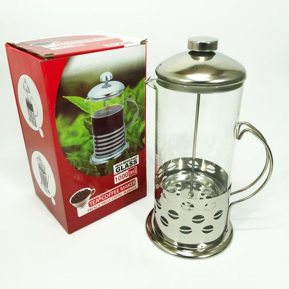 Заварник френч-пресс Unique UN-1154 1 л, Красивый заварник, Заварочник для кухни, Френчпрес | Зображення 2